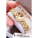 Daniel Klein Oval Kasa Gold Renk Kadın Saat - Çelik Kordon - Japon Makina - Su Geçirmez - Özel Kutulu DKBY2060C4