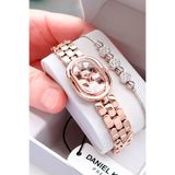 Daniel Klein Oval Kasa Rosegold Renk Kadın Saat - Çelik Kordon - Japon Makina - Su Geçirmez - Özel Kutulu DKBY2060C6