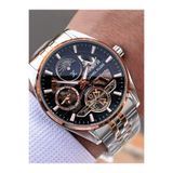 Daniel Klein Rose Gümüş renk Otomatik&Kurmalı Ay Ve Güneş Kadran Dual Time Özelikli Erkek Kol Saati EDK.14043.5