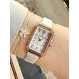 Daniel Klein Vintage Kadın Kol Saati ve Bileklik - Beyaz - Rose Gold