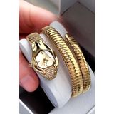Daniel Klein Yılan Saat Model - Kadın Kol Saati, Su Geçirmez Gold Gümüş Çelik Kordon - Bileklik Hediye DKBY2053C4