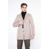 Daniel Voi Erkek Bej Slim Fit Hakim Yaka Düğmeli Kaban - 60