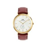 Daniel Wellington Classic G Dw00600869 Kahverengi Deri Erkek Kol Saati - Beyaz