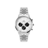 Daniel Wellington Iconic 42 Chronograph Arch 5-link Off-white Panda S Dw00600872 Gümüş Çelik Erkek Kol Saati