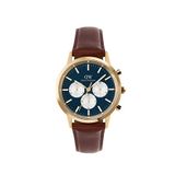 Daniel Wellington Iconic 42 Chronograph St Mawes Arctic Panda G Dw00600875 Kahverengi Deri Erkek Kol Saati - Mavi