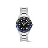 Daniel Wellington Iconic Gmt Link Black Blue Ceramic Bezel Silver Çelik Erkek Kol Saati