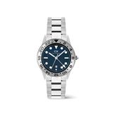 Daniel Wellington Iconic Gmt Link Brushed Bezel Silver Çelik Erkek Kol Saati - Mavi