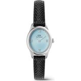 Daniel Wellington Ophelia Mini Black Lizard Ice Blue Guilloché S DW00600896 Kol Saati - Mavi