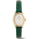 Daniel Wellington Ophelia Mini Green Lizard White Guilloché G DW00600892 Kol Saati - Beyaz