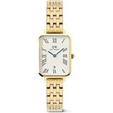 Daniel Wellington Quadro 20X26 Roman Numerals Date 5-Link White G DW00600861 Kol Saati - Altın - Beyaz