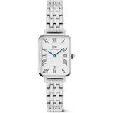 Daniel Wellington Quadro 20X26 Roman Numerals Date 5-Link White S DW00600864 Kol Saati - Gümüş