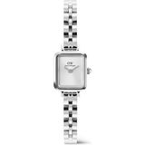 Daniel Wellington Quadro Mini 15.4X18.2 Arch 3-Link White Sunray S DW00600844 Kol Saati - Gümüş