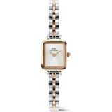 Daniel Wellington Quadro Mini 3-Link Two Tone Rose G DW00600926 Kol Saati - Beyaz