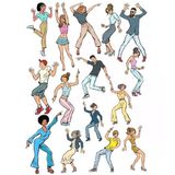 Dans Eden İnsanlar Sticker Set-1 15 Parça Telefon, Tablet, Defter, Laptop Sticker