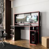 Dante S8480 Oyuncu Masası Siyah Kırmızı 140 cm