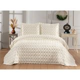 Danteel Home Nüans 3 Parça Çift Kişilik Pike Takımı Krem - 240 x 250 cm