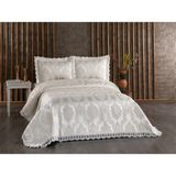 Danteel Home Romans 3 Parça Güpürlü Yatak Örtüsü Takımı Krem - Ekru - 240 x 250 cm