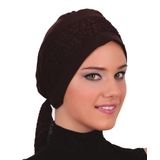 DANTEL BANDANA KAHVE HAZIR TÜRBAN TESETTÜR BONE
