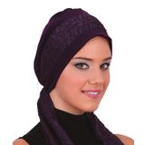 DANTEL BANDANA MOR HAZIR TÜRBAN TESETTÜR BONE