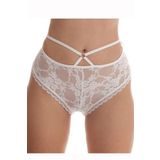 Dantel Detaylı Strappy Külot, 3 Renk Seçeneği (Kırmızı, Siyah, Beyaz), Seksi İç Çamaşırı (Kırmızı, L)