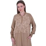 Dantel Eşortman Elbise Camel - 2