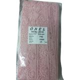 Dantel Polyester Güpür Bant Pembe 15 Metre En 3 cm ON-740-P