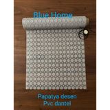 Dantel Pvc Buz Dolabı Ayakkabılık Raf Dolap Çekmece Örtüsü / Eni :50 cm x 5 mt Renk: K.gri Gül4