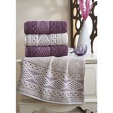 Dantela 50X90 Pamuklu Jakarlı Havlu (4'lü) - Kod 8940 - 50 x 90 cm - Renkli