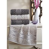 Dantela 50X90 Pamuklu Jakarlı Havlu (4'lü) - Kod 8942 - 50 x 90 cm - Renkli