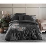 Dantela Calista Antrasit Nakışlı Nevresim Takımı - 200 x 220 cm