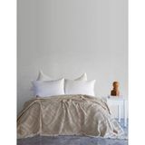 Dantela Carro %100 Pamuk Waffle Çift Kişilik Yatak Örtüsü & Pike 240x260 Cm Bej - 240 x 260 cm