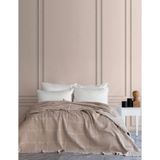 Dantela Denzy %100 Pamuk Waffle Yatak Örtüsü & Pike 240X260 cm Bej - 240 x 260 cm