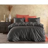 Dantela Efra Antrasit Nakışlı Nevresim Takımı - 200 x 220 cm