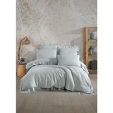 Dantela Fırfırlı Müslin Nevresim Takımı Mint - Allegra - 200 x 220 cm