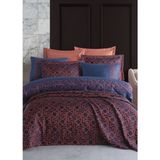 Dantela Jakarlı Yatak Örtüsü Brick - Luna - 240 x 260 cm - Kiremit