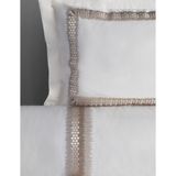 Dantela Montana Nakışlı Pamuk Saten Nevresim Takımı - Krem - 200 x 220 cm
