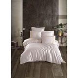 Dantela Nakışlı Pamuk Saten Çift Kişilik Nevresim Takımı - Pole - 200 x 220 cm - Bej