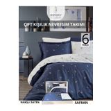 Dantela SAFRAN Nakışlı Pamuk Saten Nevresim Takımı 6 parca