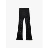 Dantelli Astarlı Slim Fit Uzun İspanyol Paça Pantolon