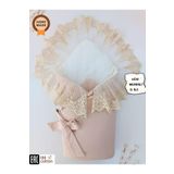 DANTELLİ BEBEK BATTANİYESİ%100 PAMUKLU DOĞAL ORGANİK UYKU KUNDAĞI HEDİYELİK YENİDOĞAN MEVLÜTLÜK KND45508 Bej