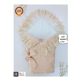 DANTELLİ BEBEK BATTANİYESİ%100 PAMUKLU DOĞAL ORGANİK UYKU KUNDAĞI HEDİYELİK YENİDOĞAN MEVLÜTLÜK KND45515 Kahverengi