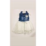Dantelli Bebek Elbise - 9 Ay - 001-Beyaz