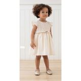 Dantelli Bebek Elbise - Bej - 6 Ay