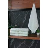 Dantelli Güpürlü Lüks%100 Pamuk Çeyizlik 6 lı El Yüz Havlu Seti 40X70 - Beyaz - 4400