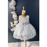 Dantelli Kız Bebek Elbise PNPN152