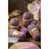 Dantelux %100 Bambu Örgü İpi (5 Yumak / 500 Gram / 1600 Metre)