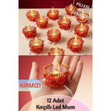 Dantelux 12 Adet Kırçıllı Led Kına Mumu (Pilleri İçinde)