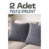 Dantelux 2 Adet Peluş Kırlent (40x40 cm) Dama Motifli