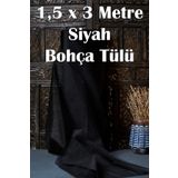 Dantelux Çok Amaçlı Kristal Tül (Bohça Tülü) 1,5x3 Metre - Siyah