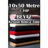 Dantelux Çok Amaçlı Kristal Tül (Bohça Tülü) 3x50 Metre (1 Top) - BEYAZ